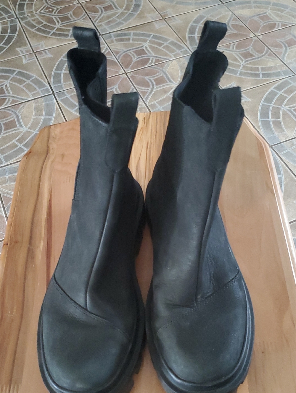 Black Leather Chelsea Boots